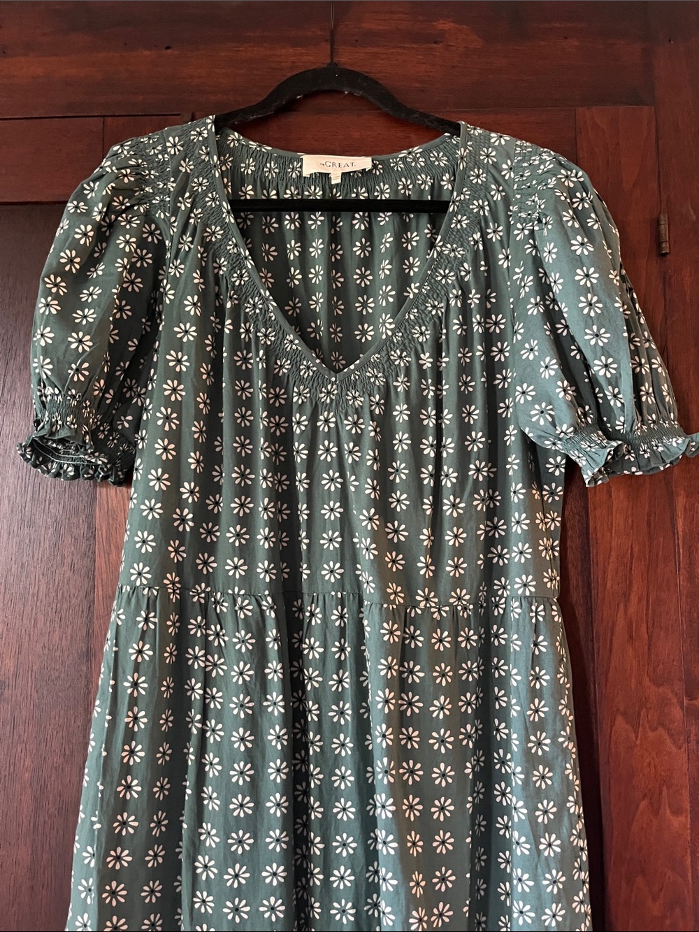 The GREAT - The Dakota Pam Leaf Bandana Floral Tiered Maxi Dress in S/M 2 - Picture 2 of 6